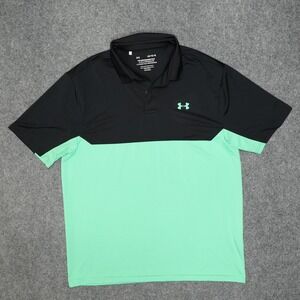 Under Armour Shirt Mens Large Performance Polo Golf HeatGear Athletic
